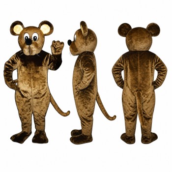 Mouse Mascot Costume in Brown with Tan Belly Adult