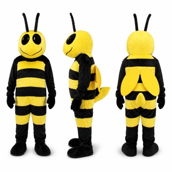 Bee Mascot Costume in Yellow and Black Adult
