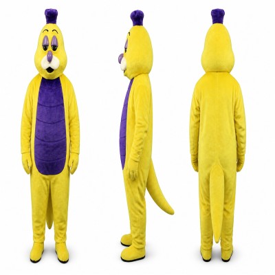 Insect Mascot Costume in Yellow with Purple Belly Adult