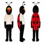 Ant Mascot Costume in Black with Red Face and White Shirt Adult