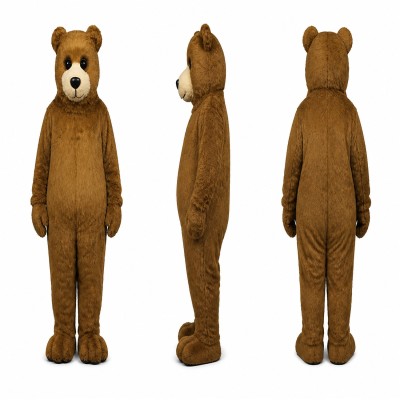 Bear Mascot Costume in Brown with Cream Muzzle Adult