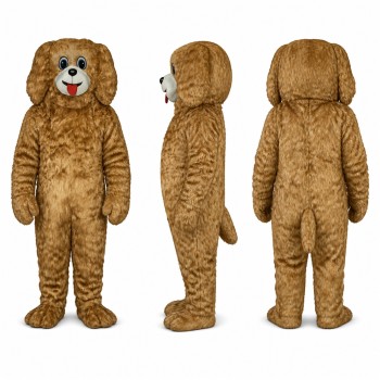 Dog Mascot Costume in Brown with Cream Muzzle Adult