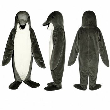 Dolphin Mascot Costume in Gray and White Adult