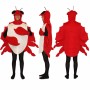Crab Mascot Costume in Red with Large Claws Adult