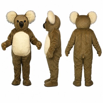 Koala Mascot Costume in Brown with Cream Belly and Large Ears Adult