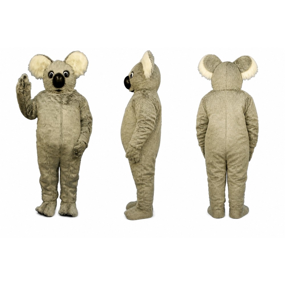 Koala Mascot Costume in Gray with Cream Belly Adult Koala Mascot Costume in Gray with Cream Belly Adult