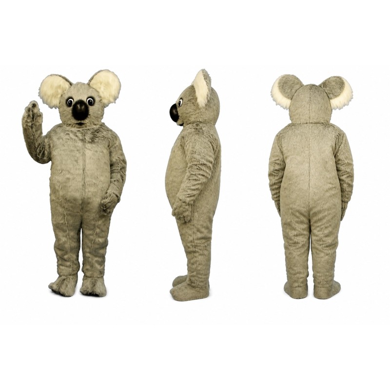 Koala Mascot Costume in Gray with Cream Belly Adult