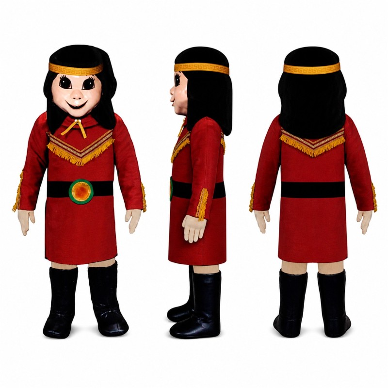 Medieval Noble Mascot Costume in Red and Black Adult
