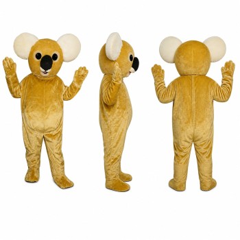 Koala Mascot Costume in Tan with Large Cream Ears Adult