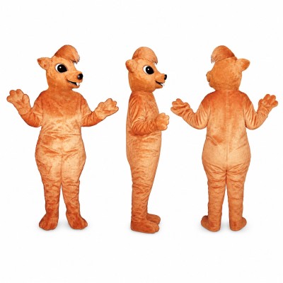 Squirrel Mascot Costume in Orange with Curled Tail Adult