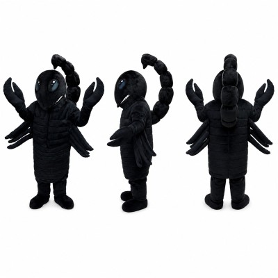 Scorpion Mascot Costume in Black with Large Claws Adult