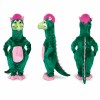 Dragon Mascot Costume in Green with Pink Belly and Crest Adult