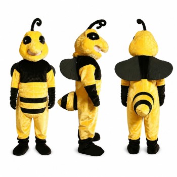 Bee Mascot Costume in Yellow and Black Adult