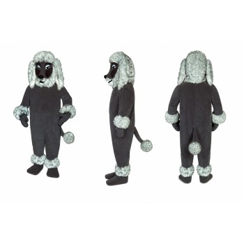 Sheep Mascot Costume in Black and Gray with Long Arms Adult
