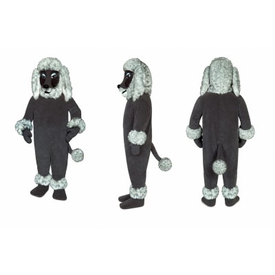 Sheep Mascot Costume in Black and Gray with Long Arms Adult