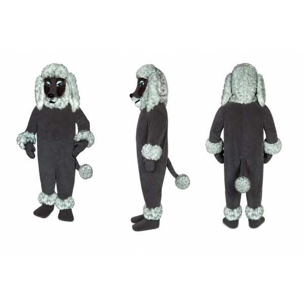 Sheep Mascot Costume in Black and Gray with Long Arms Adult