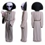 Alien Mascot Costume in Gray Robe with Large Head Adult