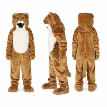 Lion Mascot Costume in Tan with Cream Belly Adult