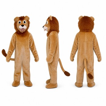 Lion Mascot Costume in Brown with Cream Muzzle Adult
