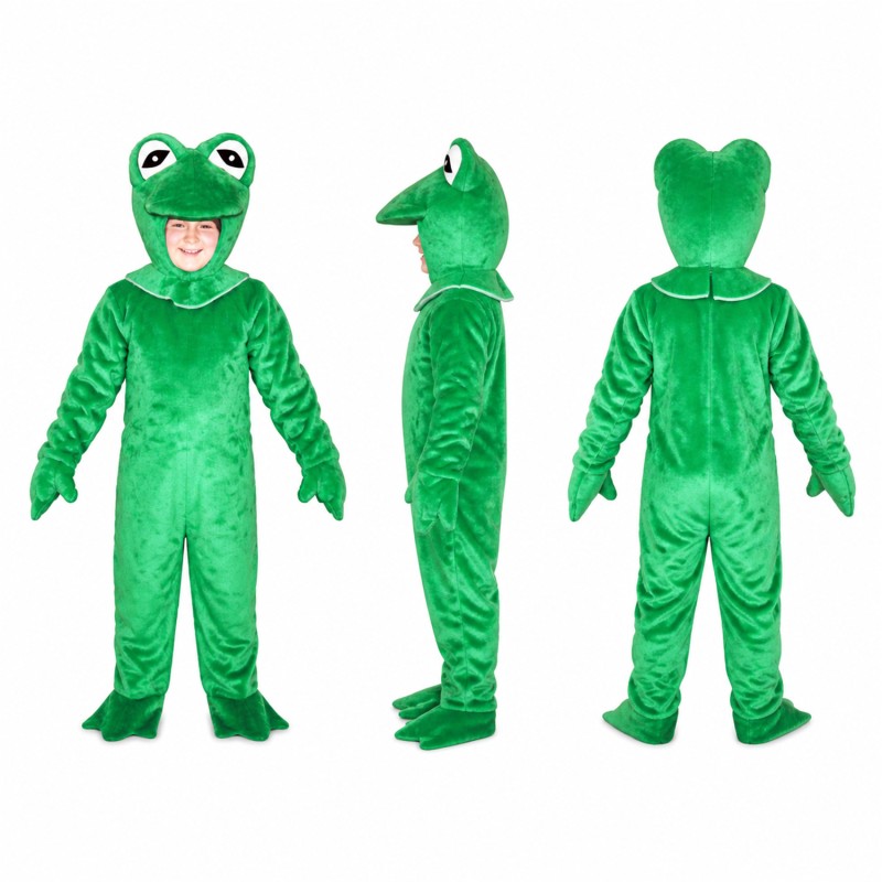 Frog Mascot Costume in Bright Green with Large Eyes Adult