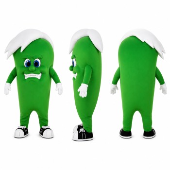 Medicine Bottle Mascot Costume in Green with White Cap Adult