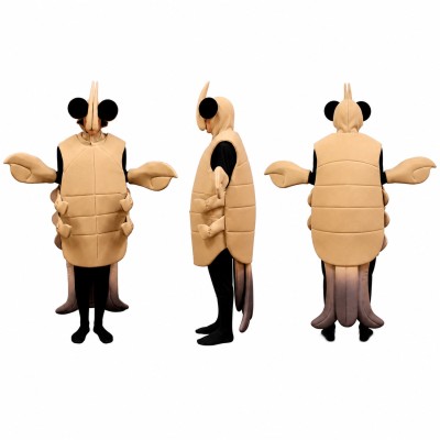 Lobster Mascot Costume in Tan with Raised Claws Adult