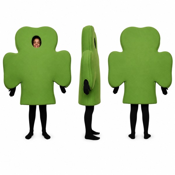 Puzzle Piece Mascot Costume in Green with Rounded Edges Adult