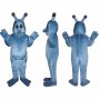 Alien Mascot Costume in Blue with Antennae and Long Nose Adult