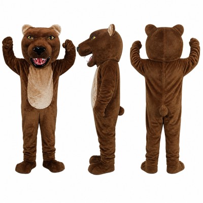 Bear Mascot Costume in Brown with Tan Belly Adult