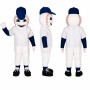 Baseball Player Mascot Costume in White Pinstripe Uniform Adult