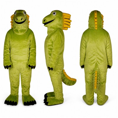 Lizard Mascot Costume in Light Green with Dark Feet Adult