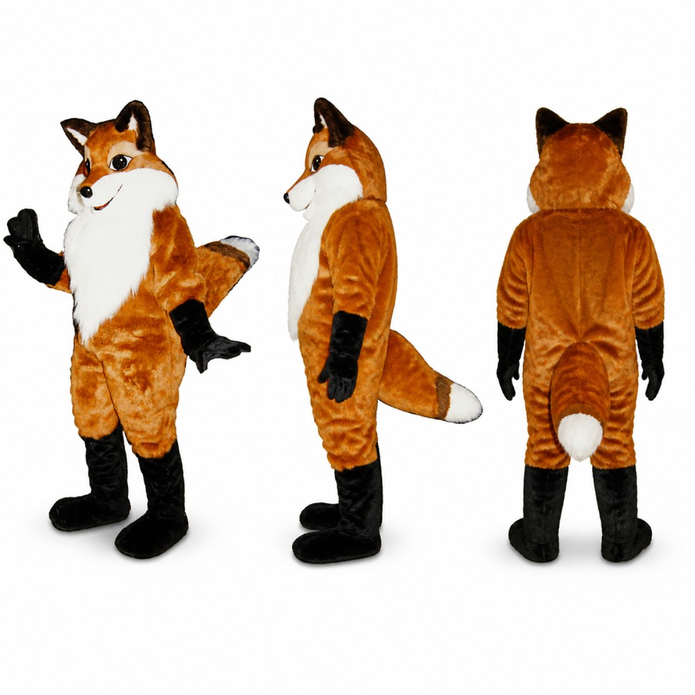 Fox Mascot Costume in Orange with White Chest Adult Fox Mascot Costume in Orange with White Chest Adult