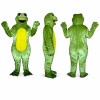 Frog Mascot Costume in Green with Yellow Belly Adult