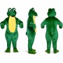 Frog Mascot Costume in Dark Green with Yellow Belly Adult