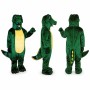 Alligator Mascot Costume in Dark Green with Yellow Belly Adult