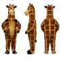 Giraffe Mascot Costume in Brown and Yellow with Spots Adult