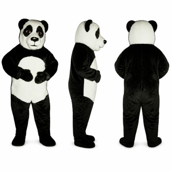 Panda Mascot Costume in Black and White Adult