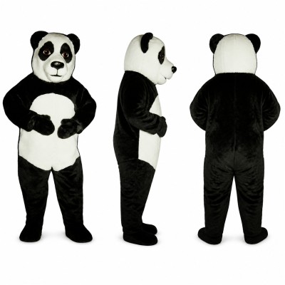 Panda Mascot Costume in Black and White Adult