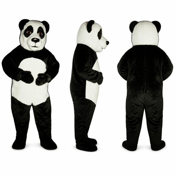 Panda Mascot Costume in Black and White Adult