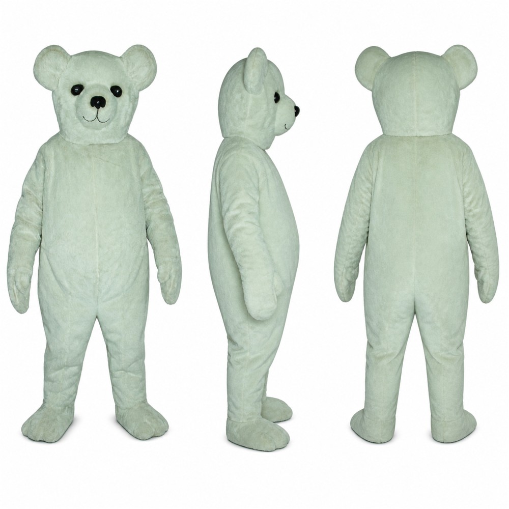 Teddy Bear Mascot Costume in Pale Mint Green Adult