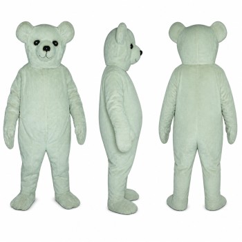 Teddy Bear Mascot Costume in Pale Mint Green Adult