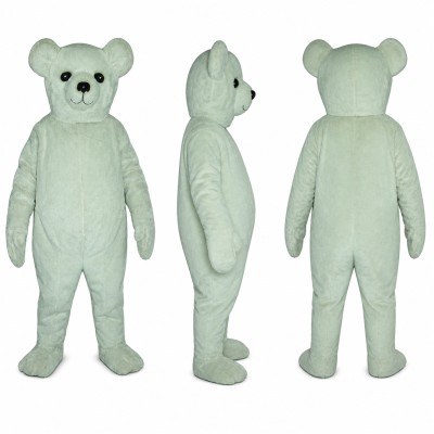 Teddy Bear Mascot Costume in Pale Mint Green Adult