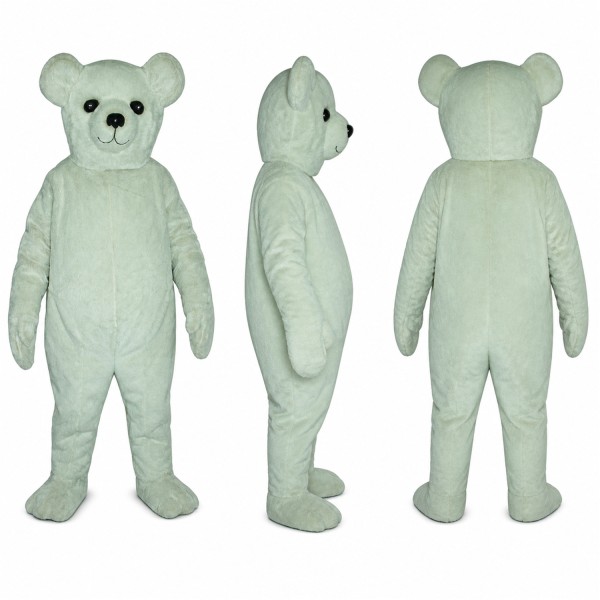 Teddy Bear Mascot Costume in Pale Mint Green Adult