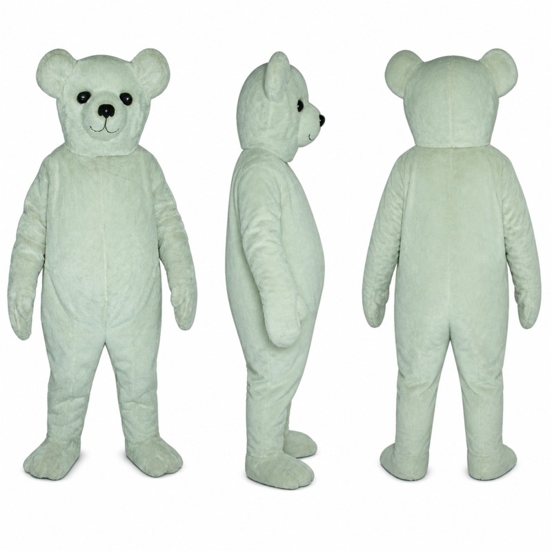 Teddy Bear Mascot Costume in Pale Mint Green Adult