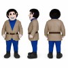 Explorer Mascot Costume in Brown Jacket with Blue Pants Adult