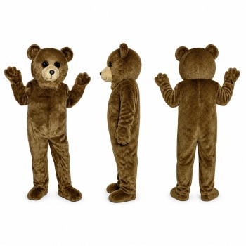 Teddy Bear Mascot Costume in Brown with Cream Muzzle Adult
