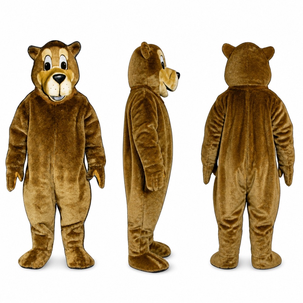 Brown Bear Mascot Costume with Cream Muzzle Adult Brown Bear Mascot Costume with Cream Muzzle Adult