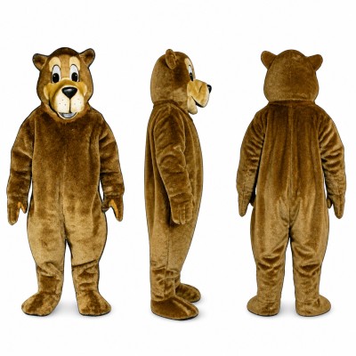 Brown Bear Mascot Costume with Cream Muzzle Adult