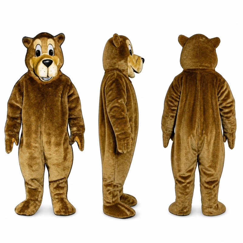 Brown Bear Mascot Costume with Cream Muzzle Adult