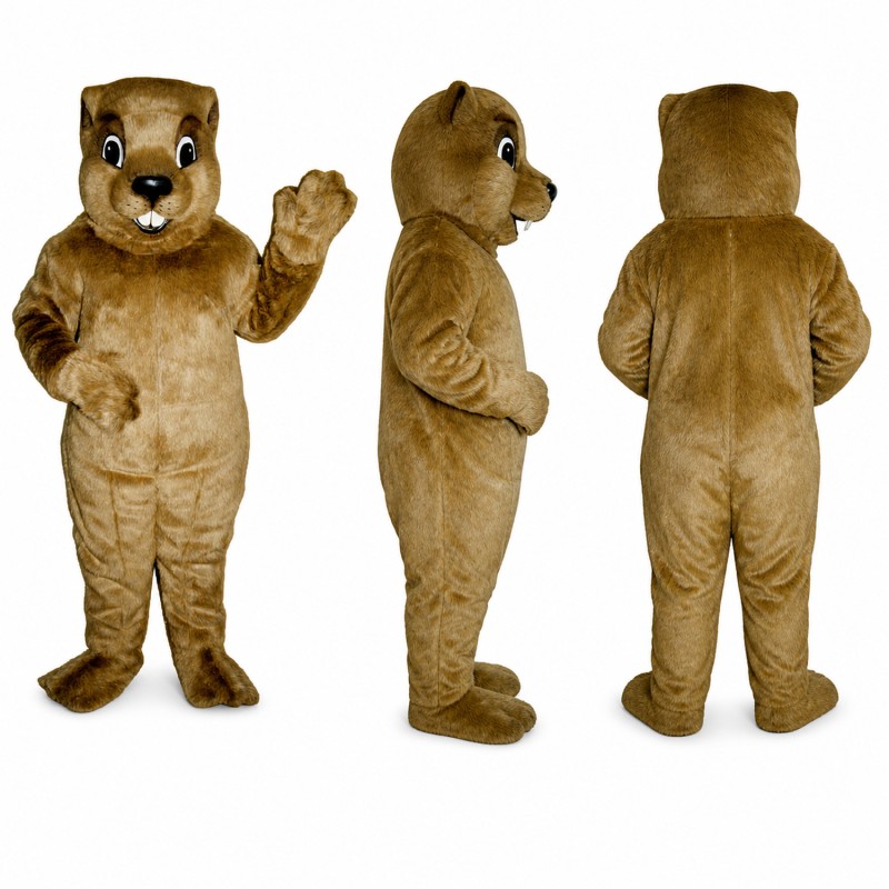 Squirrel Mascot Costume in Brown with Cream Muzzle Adult